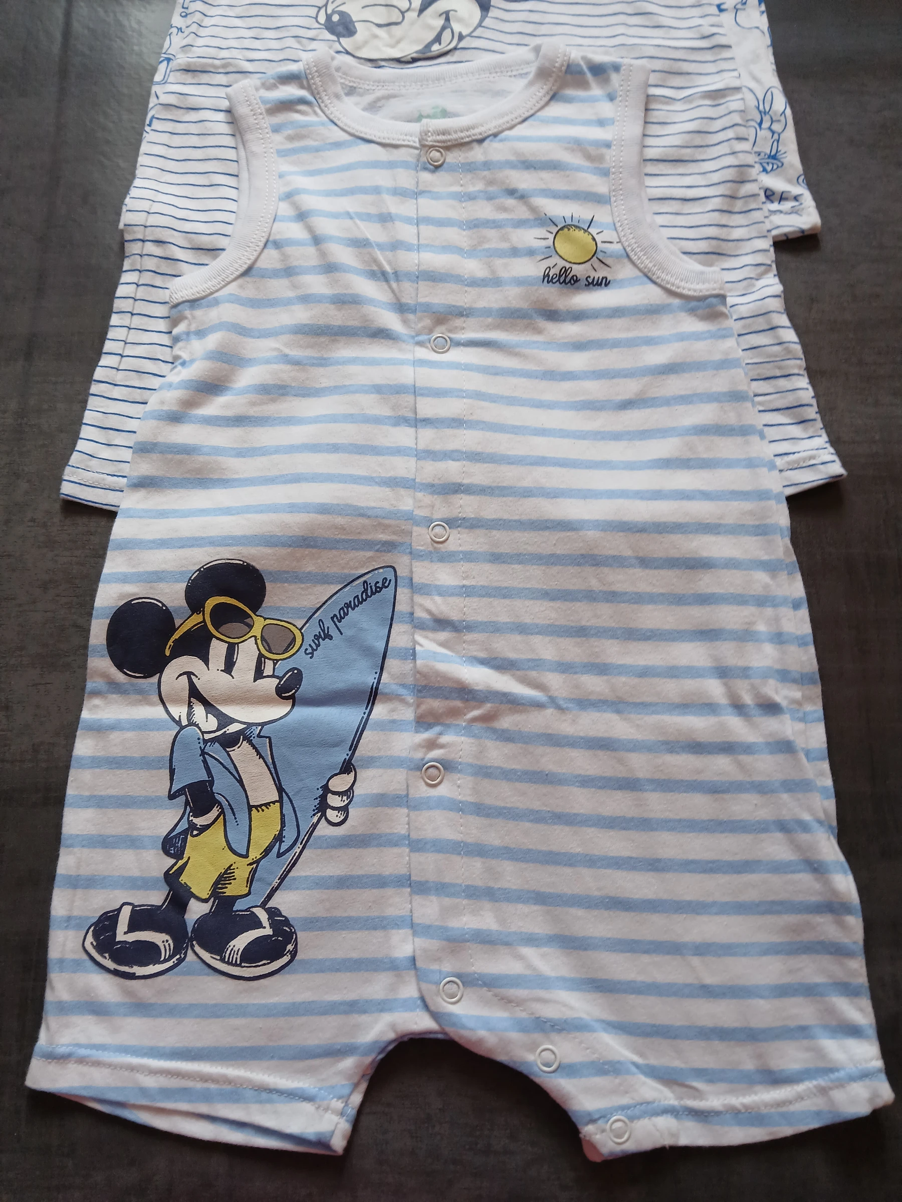 lote 3 macacões combishorts menino Disney Baby 67 cm 6 meses – photo 5